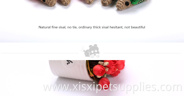 Lovely design cats toys products sisal cat toy mouse christmas color